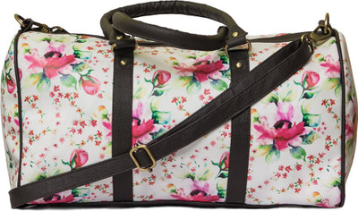 

Band Box BgFloral Small Travel Bag(White, Pink), Pink;white