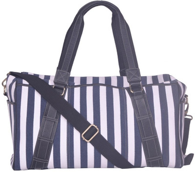 

Justanned Canvas Leather Small Travel Bag(Blue, White)