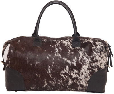 

Justanned Unisex Leather Small Travel Bag - Large(Brown)
