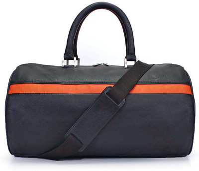 

Brune Matt Finish Leather Mens Small Travel Bag - Free Size(Black)