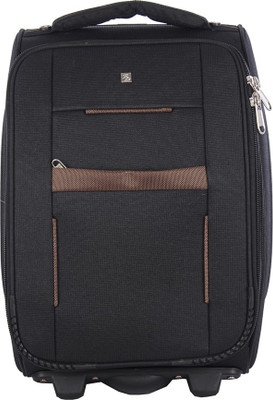 

Walletsnbags Sleek Laptop Cum Trolley Small Travel Bag - Large(Brown, Black), Black;brown