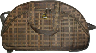

United Bags Gldn Checks Small Travel Bag - Medium(Brown)