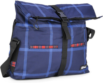 The Vertical Men & Women Casual Blue Polyester Sling Bag