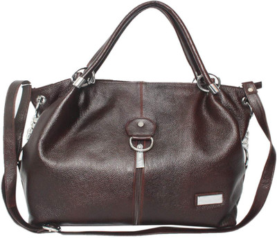 

C Comfort Genuine Leather Small Travel Bag - Medium(Brown)