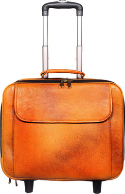 

Leather World Trendy Small Travel Bag - Large(Orange)