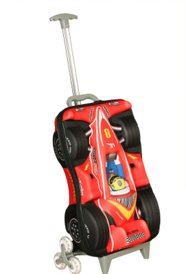 

T-Bags 3D Racing Car Red Kid's Trolley Small Travel Bag - Small(Red)