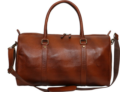 

C Comfort Genuine Leather 18 Inch Small Travel Bag(Tan)