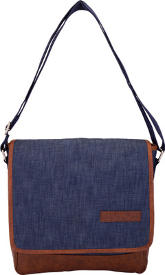 

Aekyam Cross Body Small Travel Bag(Blue, Brown)