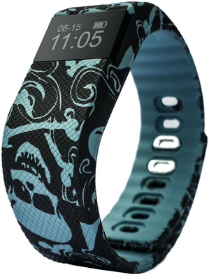 

NoWhereElse ™ TW64 Smartband Printed Skull Bands Getfit For IOS Android(Grey, Black Strap Regular), Black;grey