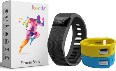 

fbandz ™ TW64 Fitness with 2 Colourful Replacement band(Yellow, Blue Strap Regular), Blue;yellow