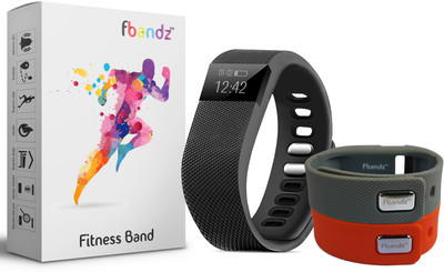 

fbandz ™ TW64 Fitness SmartBand with 2 Colourful Replacement band(Orange, Grey Strap Regular), Grey;orange