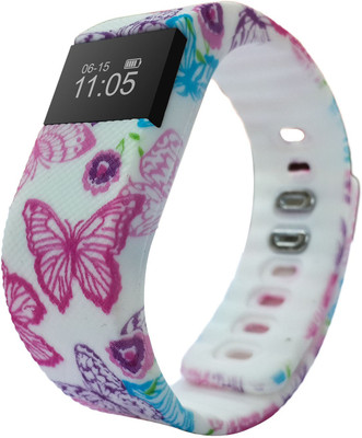 

fbandz ™ Akira64 Fitness Band Smart Health Bracelet Bluetooth Wristband Fashionable Activity Tracker(White, Pink Strap Regular), Pink;white