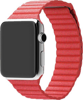 

EWOKIT iWatch 42mm Red Quilted Venezia leather Smart Watch Strap(Red)