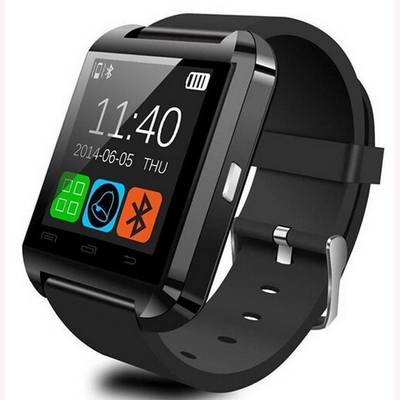 Oktata U8 Bluetooth Black Smartwatch (Black Strap) 