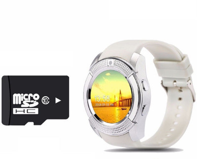 

Voltegic ® V8 GSM SIM Card Pedometer Sleep Monitor TF Card Slot MP3 Camera Bluetooth MP3 Grey Smartwatch(Grey Strap Regular)