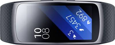 SAMSUNG Gear Fit 2 Black Smartband (Black Strap L) 