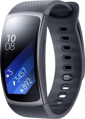 SAMSUNG Gear Fit 2 Black Smartband (Black Strap L) 