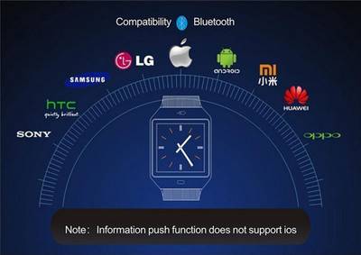 Shopizone ™ DZ09 Bluetooth GSM SIM Sim Memory Card Supp. Smartwatch