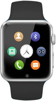 Frenzy With Sim, Memorycard slot, Bluetooth and Fitness tracker Black Smartwatch (Black Strap) 