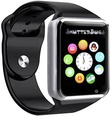 Frenzy With Sim, Memorycard slot, Bluetooth and Fitness tracker Black Smartwatch (Black Strap) 