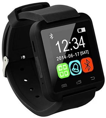 MDI u8 BLACK Smartwatch (Black Strap) 