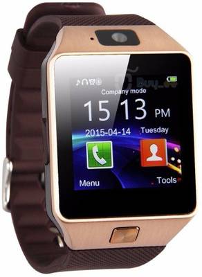 VibeX ® DZ-09 Bluetooth GSM-SIM Card Sport Camera Black, Gold, Silver Smartwatch (Gold Strap Free Size) 