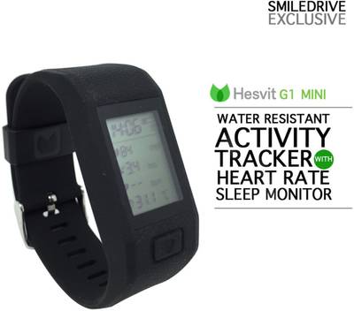 Smiledrive Hesvit G1 Mini Water Resistant Fitness Activity Tracker Black Smartwatch