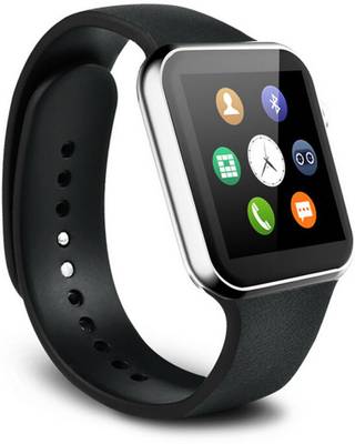 epresent Bluetooth Black Smartwatch (Black Strap) 
