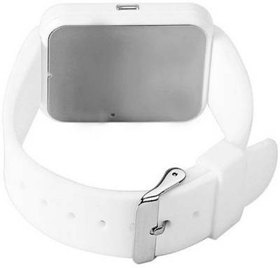 MM U8 for Android Phone Bluetooth White Smartwatch (White Strap) 