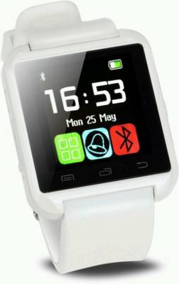 ZOON U8 White Smartwatch (White Strap) 