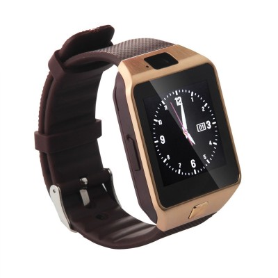 NoWhereElse DZ109 phone Smartwatch(Brown Strap, Regular)