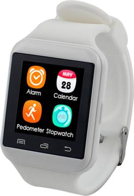 Bingo U8S White Smart Bluetooth Notification Watch With HD Sound White Smartwatch