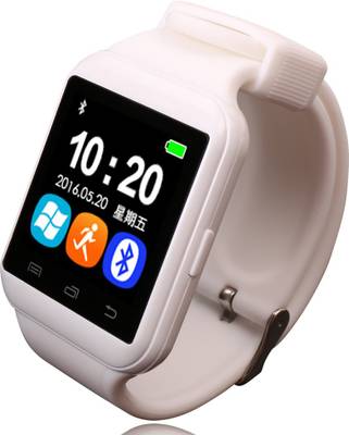 Bingo U8S White Smart Bluetooth Notification Watch With HD Sound White Smartwatch
