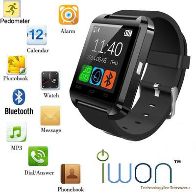 IWON U8 Smartwatch (Black Strap) 