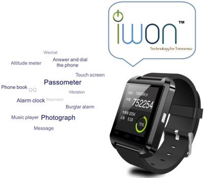 IWON U8 Smartwatch (Black Strap) 