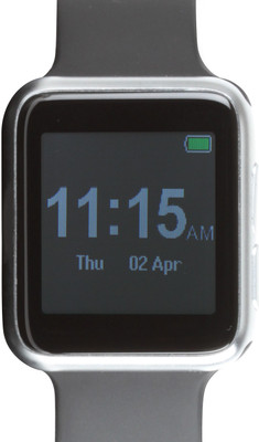 

Arya uWear SW01 Smartwatch(Black, Silver Strap Regular)