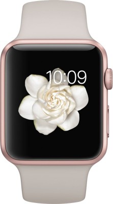 

Apple Watch 42 mm Rose Gold Aluminium Case with Stone Sport Band(White Strap Medium)