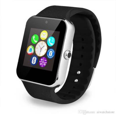 CrystaTech AECR GT08 SIM CAMERA Silver Black Smartwatch