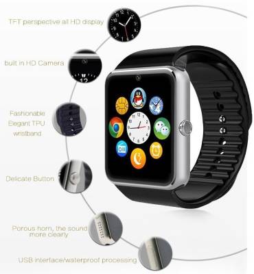 ROQ GT 08 Black SIM Card With 32 GB Memory Smartwatch