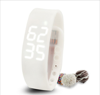ZVR FLIPFIT Fitness BanD 3D PeDometer Sleep Temperature Calorie Monitor Time Display Silicon Without SpeeDometer Smartwatch(White Strap Regular)