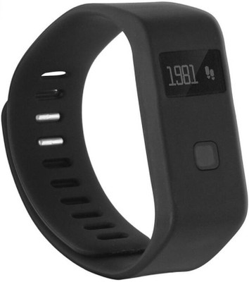 ZVR FLIPFIT Fitness Band bracelet BLUETOOTH CALL NOTIFICATION 3D Pedometer Temperature Calorie Monitor band tracker Smartwatch(Black Strap Regular)