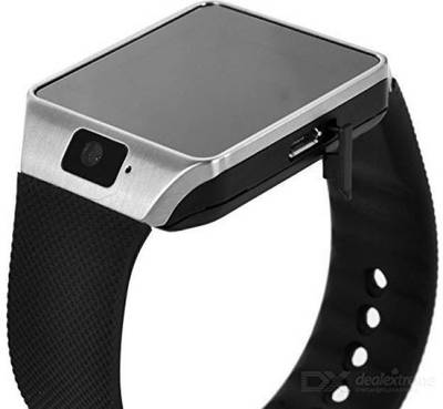 MM with SIM card & memory card slot, Bluetooth and Fitness Tracker Smartwatch (Black Strap) 