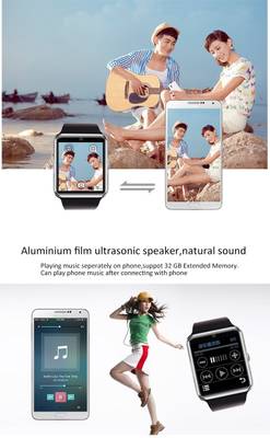 Whitecherry iTime Smartwatch (White Strap) 