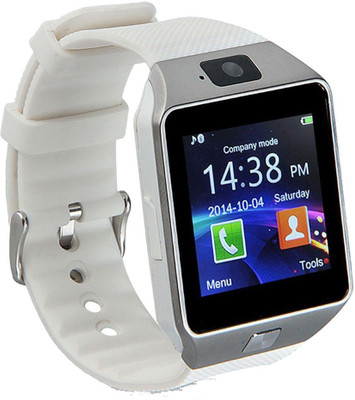 

Goosprey DZ09-13 Bluetooth with Built-in Sim card and memory card slot Compatible with All Android Mobiles White Smartwatch(White Strap Regular)