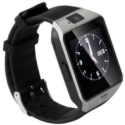 

Micomy DZ09 Silver Smartwatch(Black Strap Regular)