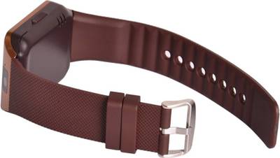 Frenzy With Sim, Memorycard slot, Bluetooth and Fitness tracker Copper Smartwatch (Brown Strap) 