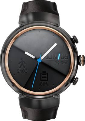 Asus Zenwatch 3 Gunmetal with Dark Brown Leather Strap For Women and Men