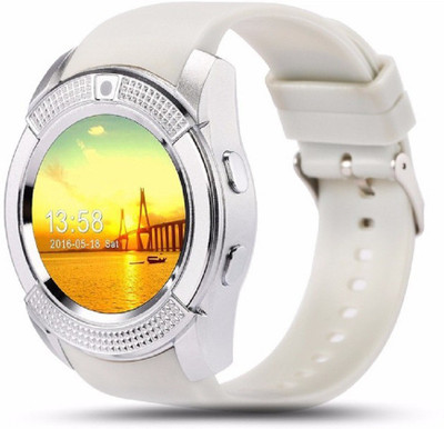 

Wonder World ™ Bluetooth V8 MTK6261D 0.3MP Camera Support Micro SIM TF Card Pedometer Sleep Monitor MP3 Grey Smartwatch(Grey Strap Regular)