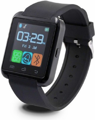 Aomax Bluetooth U8 Watch Black Smartwatch(Black Strap Regular)