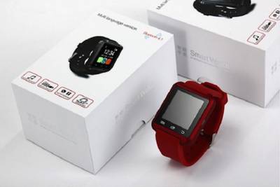 Outsmart with Bluetooth and Fitness Tracker Smartwatch (Red Strap) 